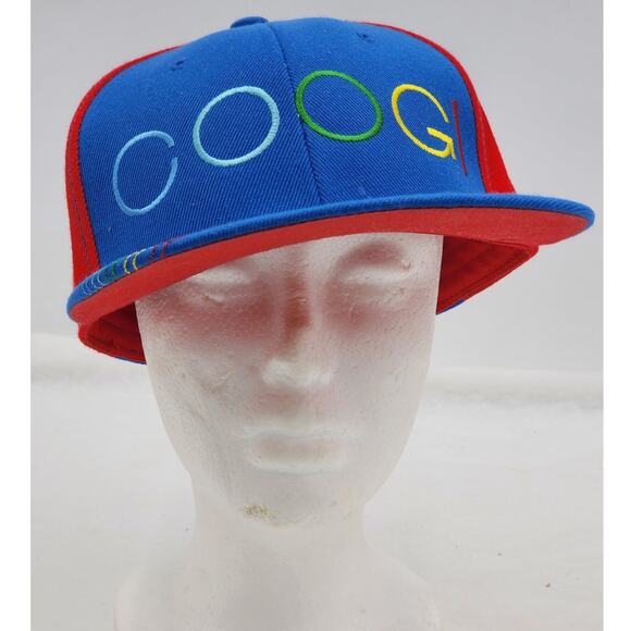 Coogi Hat Blue Red Cap Streetwear Urban Fashion Hip Hop Style Bold Size 7 1/4 - Picture 2 of 13